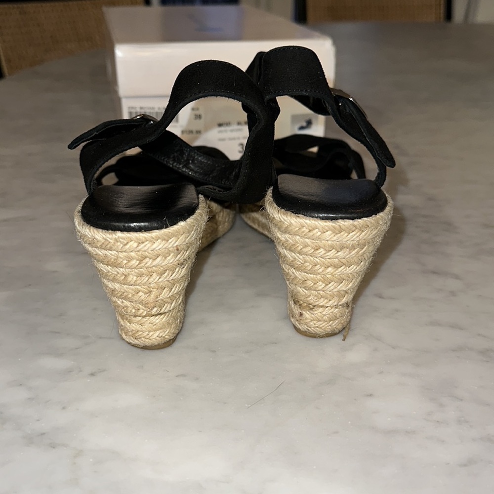 Eric Michael black wedge sandals size 39/9 - Picture 5 of 8